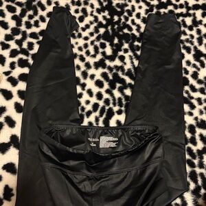 Black Leather Leggings